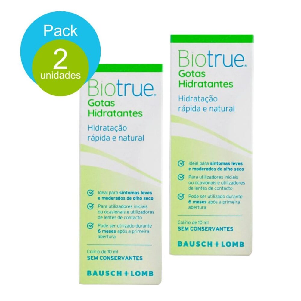 pack de 2 unidades de Biotrue Gotas Humectantes (10ml)