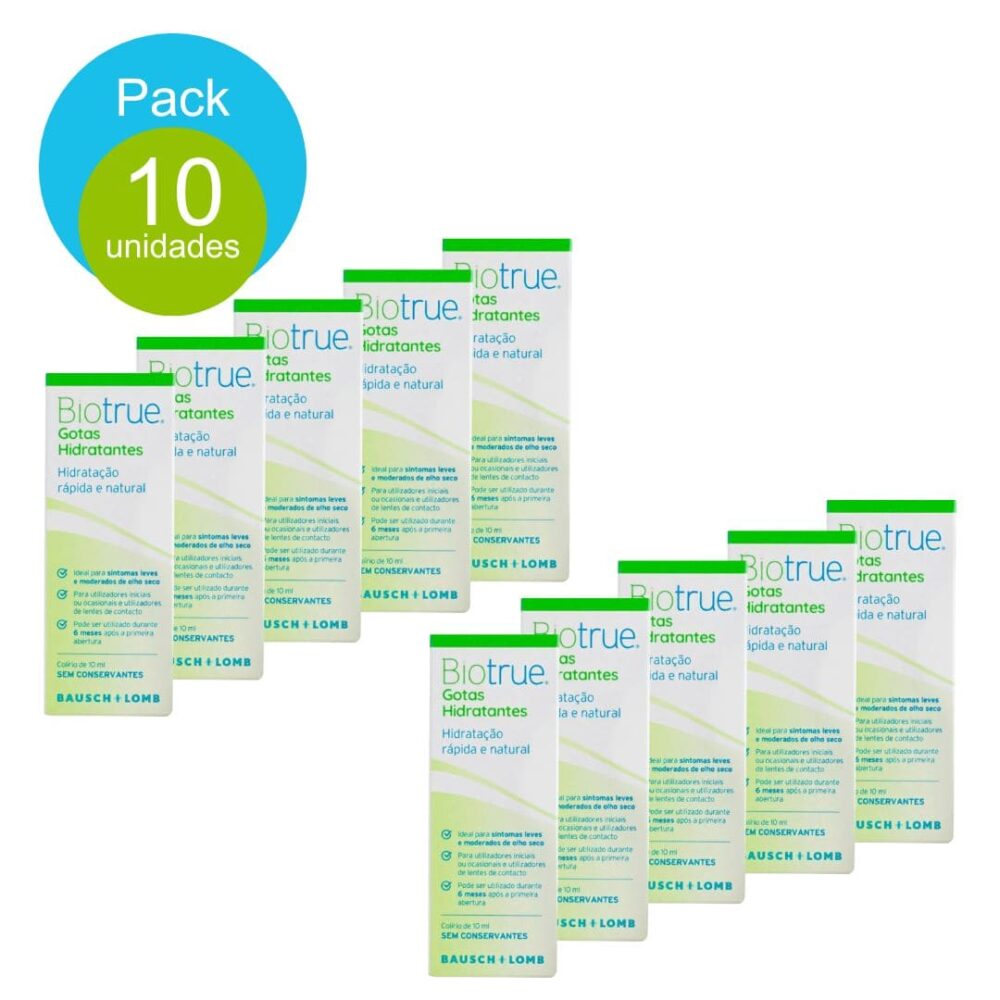pack de 10 unidades de Biotrue Gotas Humectantes (10ml)