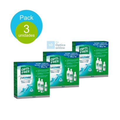 Pack 3 Optifree Puremoist (2x300ml + 1x90ml)